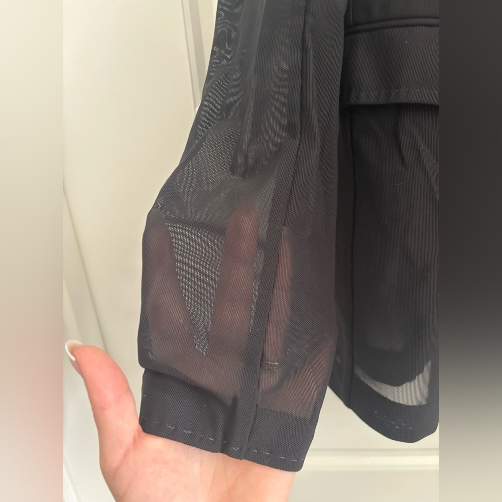 Rag & Bone Blazer Sheer Mesh Silk Blend Stripe Black stripe Lace Size 6​​ - Picture 3 of 10